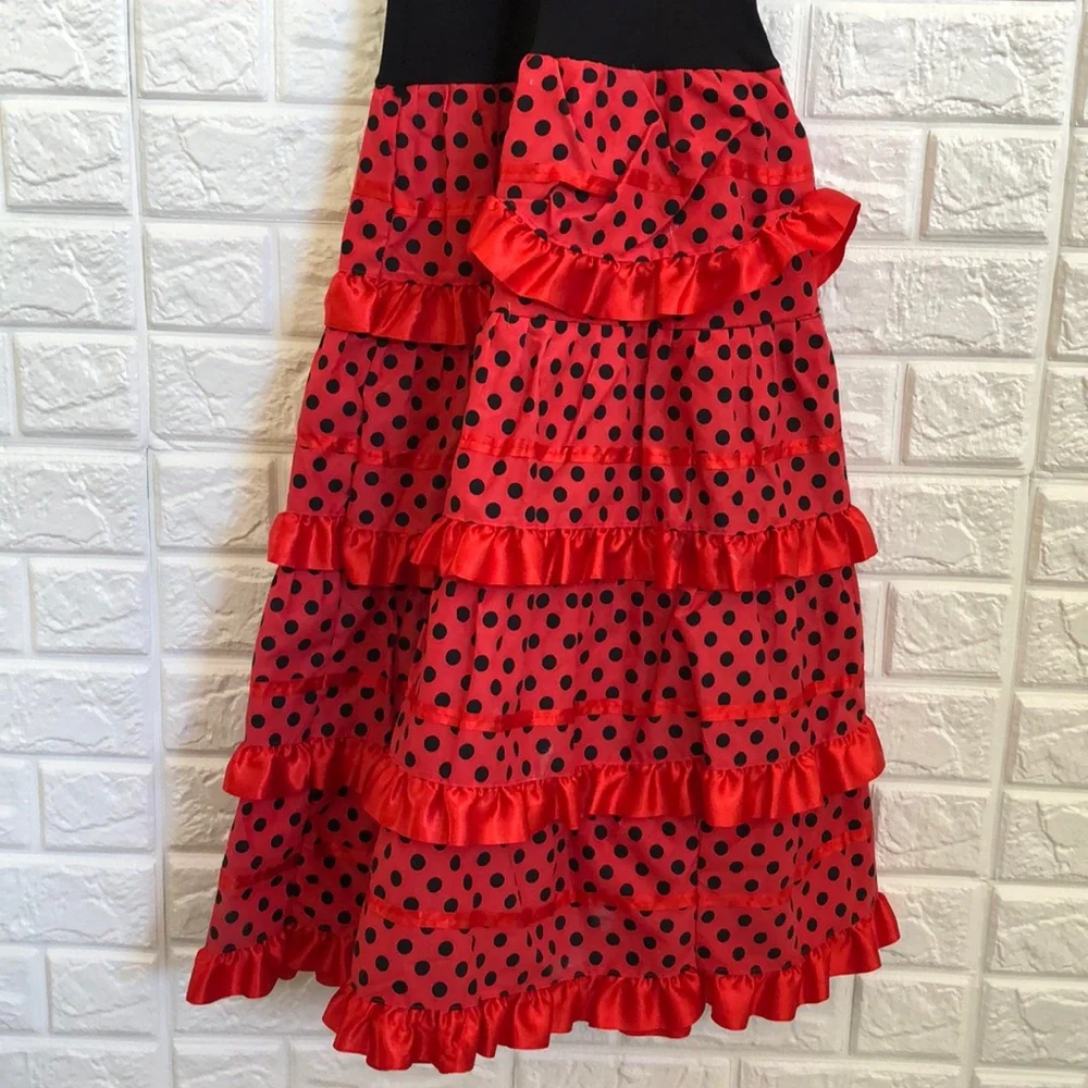 Red polka dot‎ fringe Halloween Costume